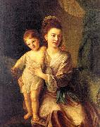 Nathaniel Hone Anne Gardiner with her Eldest Son, Kirkman oil on canvas